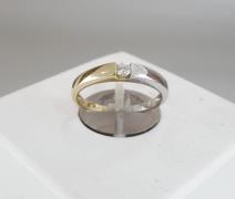 Christian Bicolor ring met diamant