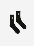 Marcelo Burlon Cross sideway short socks white