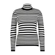 Red Button Top srb4068 roll neck black/offwhite