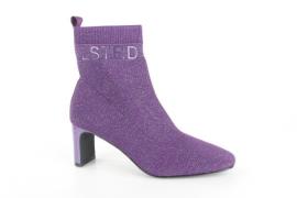La Strada 2101725-4536 dk purple/silver dames enkellaarzen gekleed