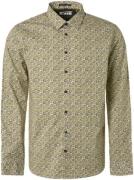 No Excess Shirt stretch allover printed olive