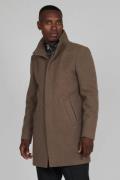 Matinique Harvey  classic wool 181112 color walnut wollen lange jas