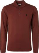 No Excess Pullover polo dark red