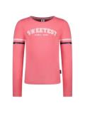 B.Nosy Meisjes shirt sweetest met strepen op de mouwen berry rose