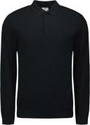 No Excess Pullover polo solid jacquard black