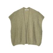 Summum 7s5814-7956 616 sleeveless cardigan mohair blend knit greenlent...