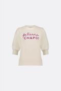 Fabienne Chapot Clt-170-pul-ss24 ravi logo pullover cream white