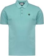 No Excess Polo korte mouw pique garment dyed pacific