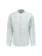 No Excess 23450202 shirt granddad stripe with linen