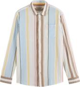 Scotch & Soda Crinkled voile stripe shirt multi stripe