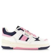 Polo Ralph Lauren Masters sport | white navy pink lage sneakers dames