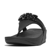FitFlop Lulu jewel-deluxe leather toe-post sandals