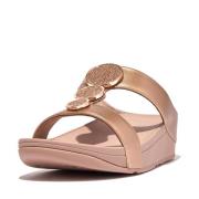 FitFlop Halo bead-circle metallic h-bar slides