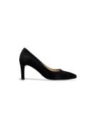 Gabor zwart suede pump op 8 cm naaldhak