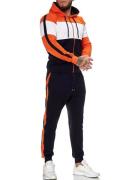 One Redox Heren joggingpak oranje wit huispak 1082