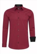 Rusty Neal Heren overhemd bordeaux rood - r-44