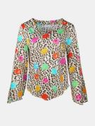 Mucho Gusto Blouse genua leopard with multicolor painted dots