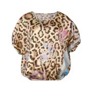 Mucho Gusto Silk blouse lucca leopard and paisley