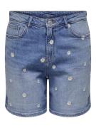 Only Onljosephine stretch shorts emb dnm blue denim