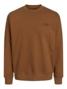 Jack & Jones Jprblachad branding sweat crew neck camel