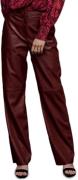 Minus Mstasja mid waist pu pant madder brown