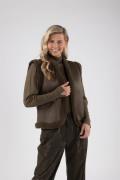 Nukus Elise teddy gilet burned olive