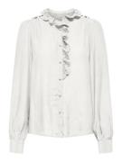 Jacqueline de Yong Jdyamy ls frill shirt ecru