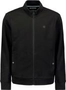 No Excess Sweater full zipper twill jacquard black