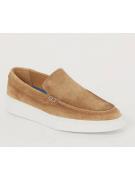 Giorgio 13781 suede cognac loafer met witte zool