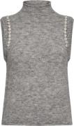 Copenhagen Muse Cmibra knitted spencer rhinestones light grey melé