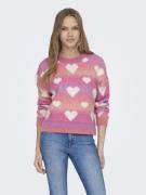 Only Onlaida l/s heart pullover ex knt