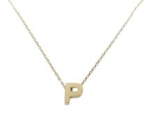 Christian Gouden ketting met p hanger