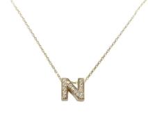 Christian Gouden ketting met n zirkonia hanger