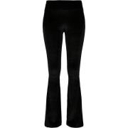 Urban Classics Dames fluwelen hoge taille bootcut legging