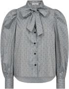 Co'Couture Stripe cc dot bow shirt licht grey