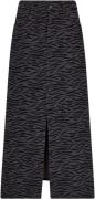 Co'Couture Zebracc denim slit skirt black