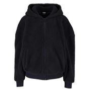 Urban Classics Dames sherpa oversized full zip hoodie