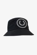 Fred Perry Circle branded matt poly bucket hat