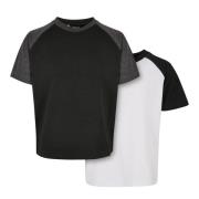 Urban Classics Contrast raglan t-shirt voor jongens (set van 2)