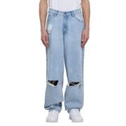 Urban Classics Heren zware knie geknipte baggy jeans