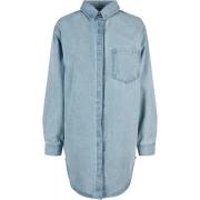 Urban Classics Dames denim oversized overhemdjurk