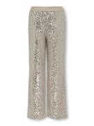 Only Kogfransa sequin straight pant tlr beige