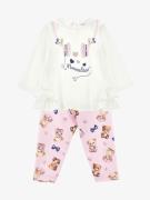 Monnalisa Meisjes set legging rosa fairytale panna