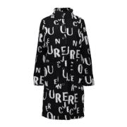 Geisha padde coat with letters 48590-16 999 black/off-white