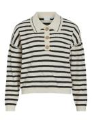 Vila vimalfine l/s polo knit top 14101208 birch