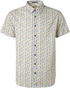 No Excess Shirt short sleeve allover printed washed blue