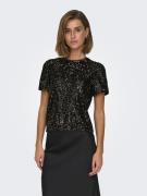 Only Onlana s/s loose sequins top jrs