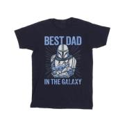 Star Wars Mandalorian best dad galaxy t-shirt heren