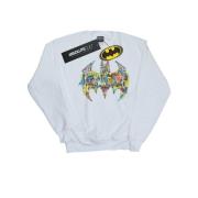 DC Comics Heren batman batgirl logo collage sweatshirt