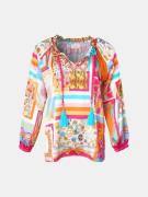 Mucho Gusto ® blouse milano oranje roze patchwork